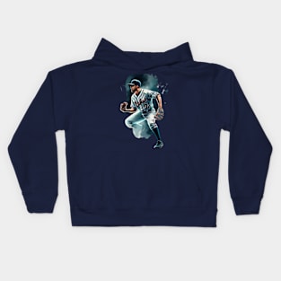 Expressive Baseball Athlete Sticker Kids Hoodie